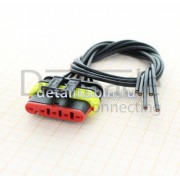 Розетка 5 пин [Superseal 1.5] герметичный с проводами 20 см