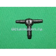 Тройник трубки омывателя завод (черный,тонкий)