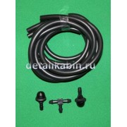 Трубопровод бачка омывателя с жиклёрами в сборе 74 град.(34+110+91=235 см) (черный)