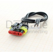 Разъем Superseal 1.5; "мама"; вилка; PIN: 4; IP67 (с проводами)