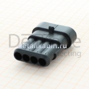 Разъем: провод-провод; Superseal 1.5; "мама"; вилка; PIN: 4; IP67