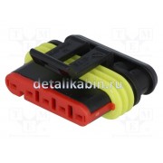 Разъем: провод-провод; Superseal 1.5; "мама"; вилка; PIN: 5; IP67