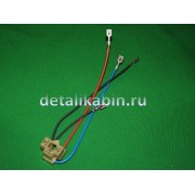 Колодка лампы фары  в сборе с проводами и штекерами