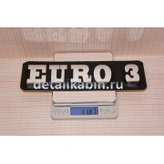 Наклейка EURO 3 (серебристый)