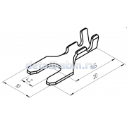 Наконечник вилочный d 4.2 (сеч.пров.0.5-1.5)