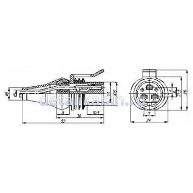 Соединитель 3 контакта СЦ5.601.203 Р Ф53.647.065 (розетка) Соединитель 3 контакта СЦ5.601.203 Р Ф53.647.065 (розетка)